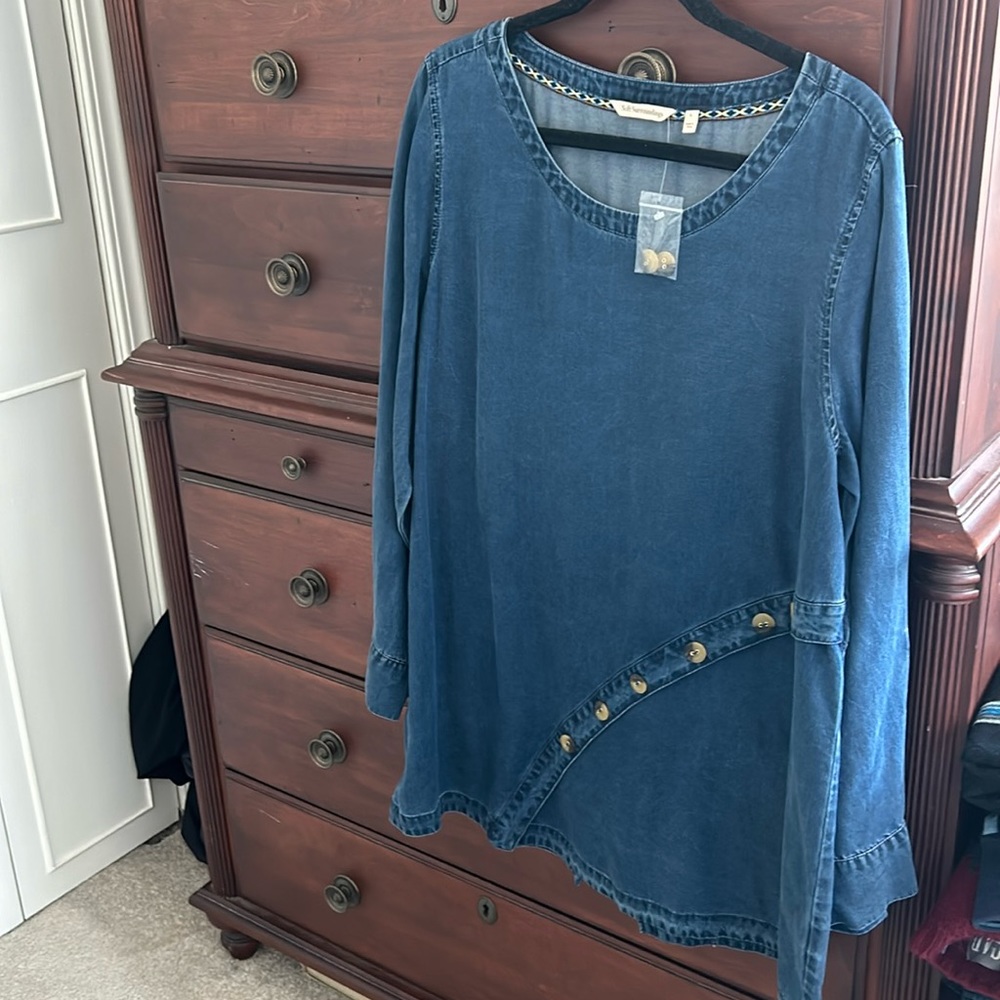 NWOT soft surroundings denim top